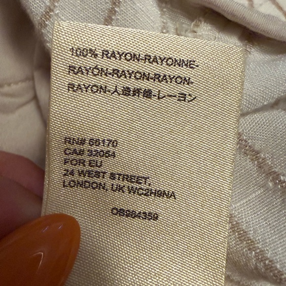 Anthropologie | Buttoned
Wide Leg Pants Neutral Stiped
Linen Blend - Picture 8 of 8